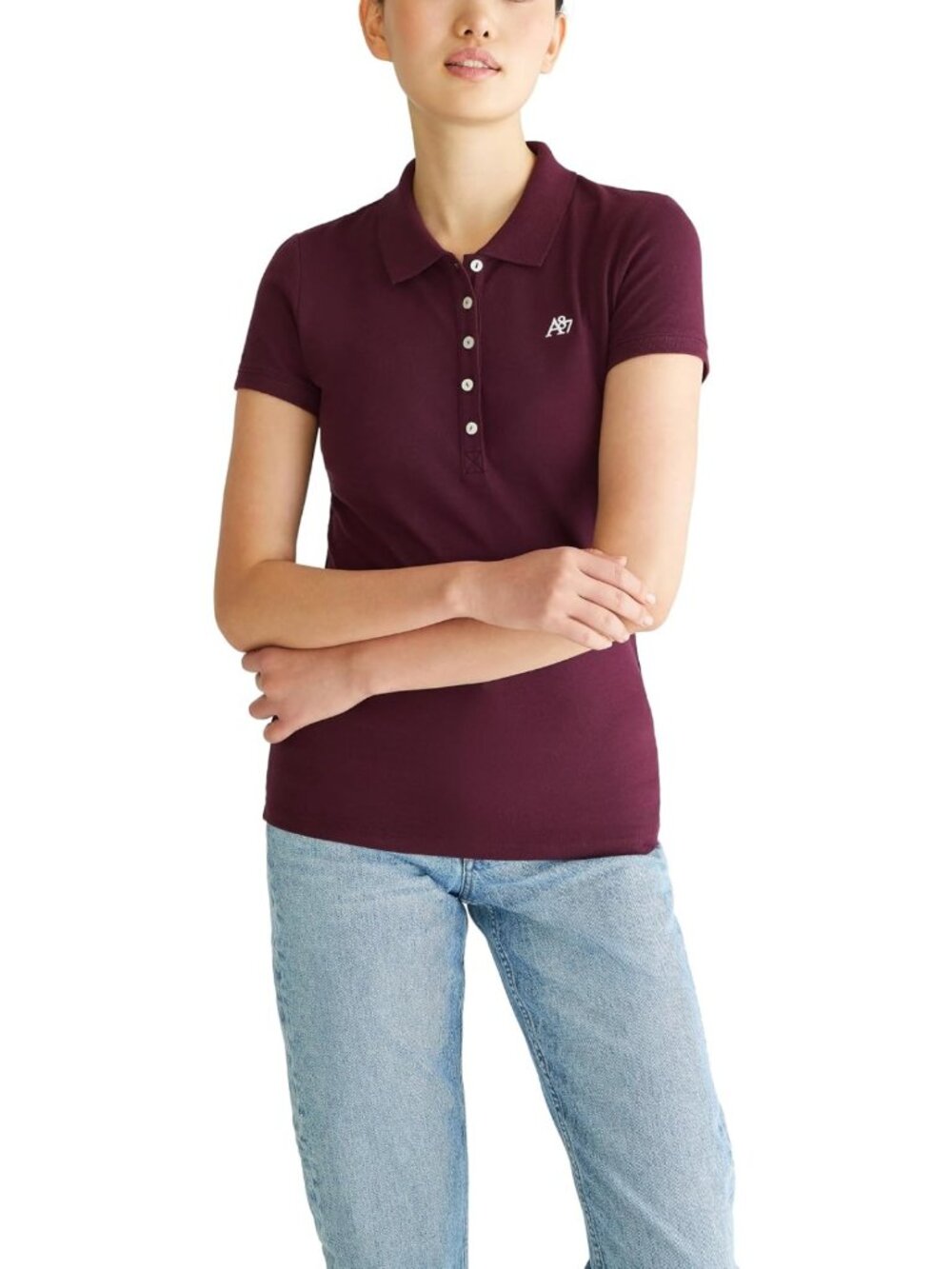 Stylish Women's Solid Polo Shirt - Classic Fit, Versatile Casual Wear, Size